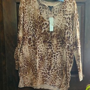 Long animal print with side slits
